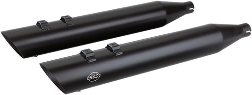 S&S Cycle Black 4 in. Touring Slip-On Mufflers for 2017-2026 Harley-Davidson Touring Models