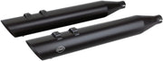 S&S Cycle Black 4 in. Touring Slip-On Mufflers for 2009-2016 Harley-Davidson Touring Models