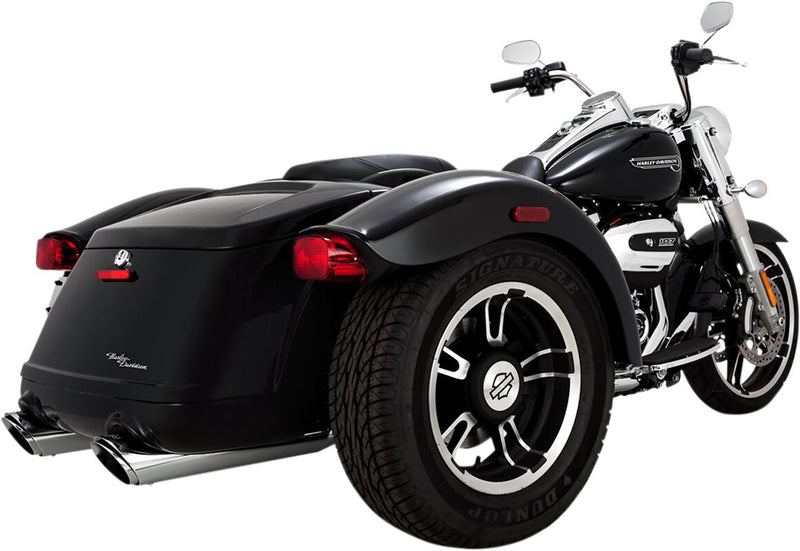 Vance & Hines Twin Slash Round Slip-ons In Chrome NON-PCX For 2017-2024 Freewheeler Models