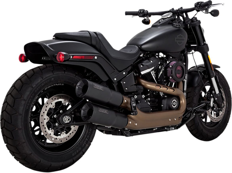 Vance & Hines Hi-Output Slip-Ons NON-PCX In Black for Harley-Davidson 2018-2024 Softail Fat Bob Motorcycles