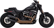 Vance & Hines Hi-Output Slip-Ons NON-PCX In Black for Harley-Davidson 2018-2024 Softail Fat Bob Motorcycles #46547