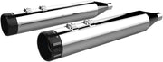 Khrome Werks Chrome 4.50 in. HP-Plus Slip-On Mufflers w/Black Klassic End Caps for 2015-2019 Harley-Davidson Trike and 1996-2016 Harley-Davidson Touring Motorcycles