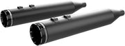 Khrome Werks Black 4.50 in. HP-Plus Slip-On Mufflers w/Black Tracer End Caps for 2015-2019 Harley-Davidson Trike and 1996-2016 Harley-Davidson Touring Motorcycles