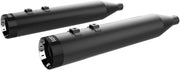 Khrome Werks Black 4.50 in. HP-Plus Slip-On Mufflers w/Black Turbine End Caps for 2015-2019 Harley-Davidson Trike and 1996-2016 Harley-Davidson Touring Motorcycles