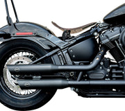 S&S Cycle Black Ceramic Slash-Cut Mufflers for 2018-2024 Harley-Davidson Softail Guardian Black #550-0735
