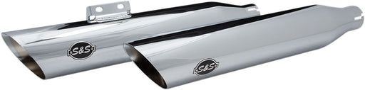 S&S Cycle Chrome Slash-Cut Mufflers for 2018-2024 Harley-Davidson Softail