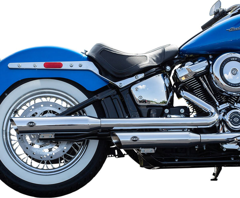 S&S Cycle Chrome Slash-Cut Mufflers for 2018-2024 Harley-Davidson Softail #550-0739