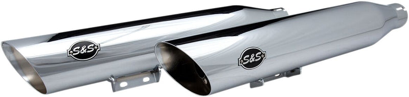 S&S Cycle Chrome Slash-Cut Mufflers for 2018-2024 Harley-Davidson Softail #550-0739