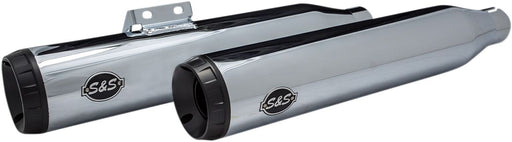 S&S Cycle Chrome Grand National Slip-On Mufflers for 2018-2024 Harley-Davidson Softail