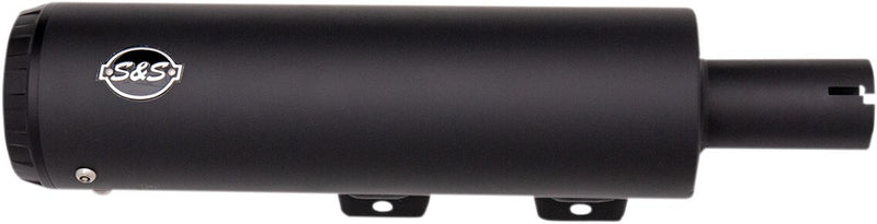 S&S Cycle Grand National EC Approved Slip-On Mufflers In Black With Black End Caps For Harley-Davidson 2018-2024 Softail Fat Bob Models #550-0827
