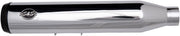 S&S Cycle Grand National EC Approved Slip-On Mufflers In Chrome With Black End Caps For Harley-Davidson 2018-2024 Softail Heritage & Deluxe Models #550-0826