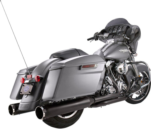 S&S Cycle MK45 EC Thruster Slip-On Mufflers In Black For Harley-Davidson 2017-2024 Touring Models