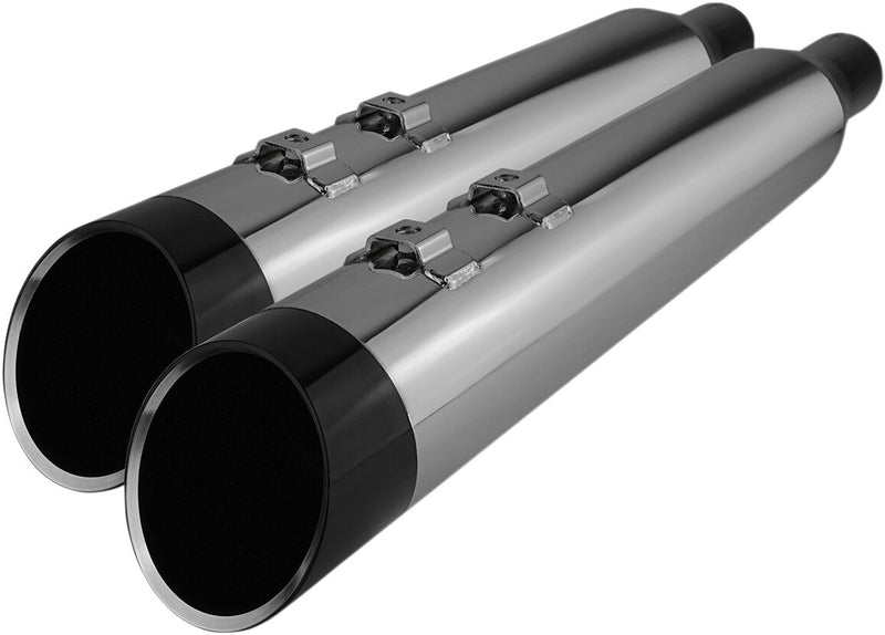 Khrome Werks 4-1/2" Hp-plus® Slip-on Mufflers - Straight Can, Pair - Chrome for Harley-Davidson Touring 2017-2025