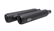 S&S Cycle Grand National EC Euro 4 Slip On Mufflers in Black Finish For 2014-2022 Sportster Models