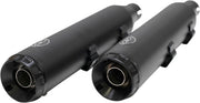 S&S Cycle Grand National EC Euro 4 Slip On Mufflers in Black Finish For 2014-2022 Sportster Models #550-1001