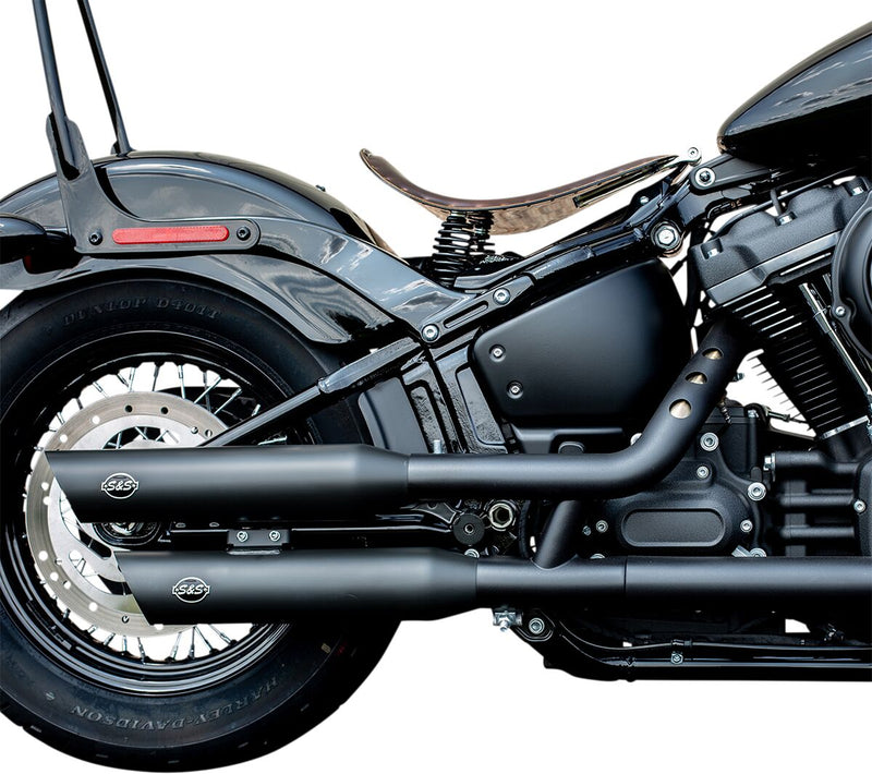 S&S Cycle Slash Cut 50 State Slip On Muffler for 2018-2024 Harley-Davidson Softail #550-0752B