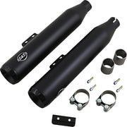 S&S Cycle Black Ceramic Grand National Slip On Mufflers for 2018-2024 Harley-Davidson Softail