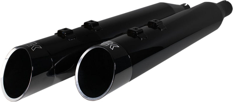 Khrome Werks 4-1/2" Hp-plus® Slip-on Mufflers - Pair - Black / Obsidian for Harley-Davidson Touring 2017-2025
