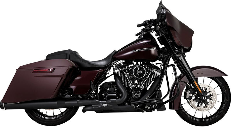 Vance & Hines Torquer 450 Slip-On Mufflers in Black For 2017-2024 Touring Models Machine Cut #46676