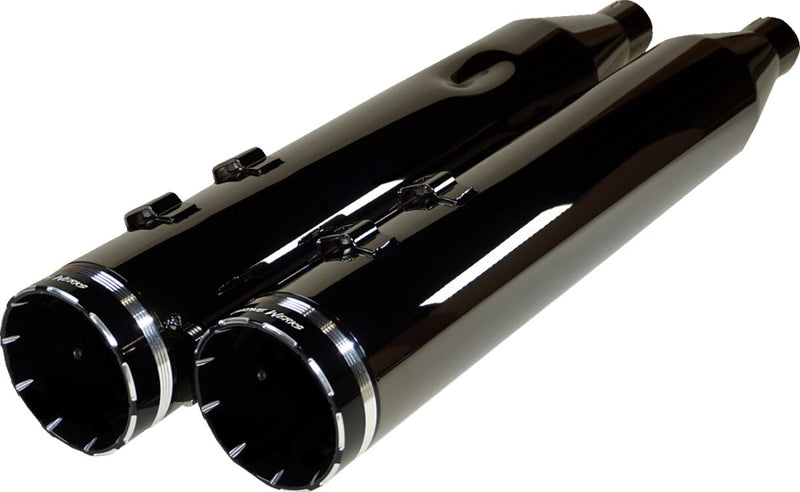 Khrome Werks 4-1/2" Hp-plus® Slip-on Mufflers - Pair - Black / Eclipse for Harley-Davidson Touring 2017-2025
