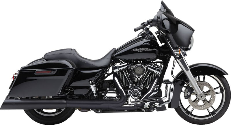 Cobra Gen 2 NH Series Upper Cut Mufflers - Pair, Slip-On - Black / Raven Black for Harley-Davidson Touring 2017-2025