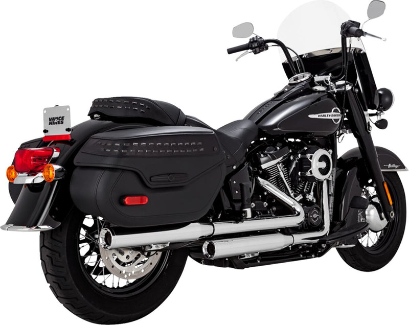 Vance & Hines Eliminator 300 Slip-on Mufflers - Mild Steel, Pair - Chrome for Harley-Davidson Softail 2018-2024