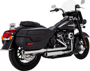 Vance & Hines Eliminator 300 Slip-On Mufflers In Chrome With PCX Technology For Harley-Davidson 2018-2024 Softail Heritage & Deluxe Models
