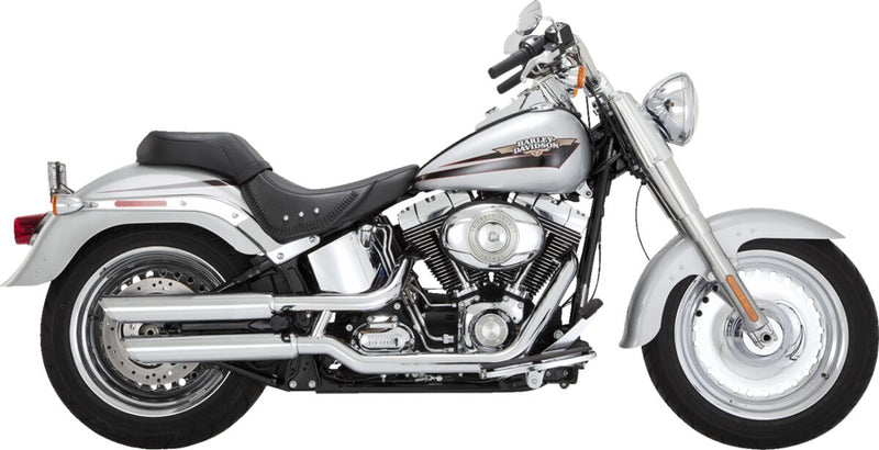 Vance & Hines 3" Twin Slash Slip-on Mufflers - Pair, Round - Chrome for Harley-Davidson Softail 2007-2017