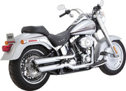 Vance & Hines Twin Slash Slip-On Mufflers With PCX Technology In Chrome For Harley-Davidson 2007-2017 Fat Boy Models