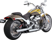 Vance & Hines Twin Slash Slip-On Mufflers With PCX Technology In Chrome For Harley-Davidson 2007-2017 Softail Standard & Heritage Models