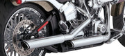 Vance & Hines Twin Slash Slip-On Mufflers With PCX Technology In Chrome For Harley-Davidson 2007-2017 Softail Standard & Heritage Models