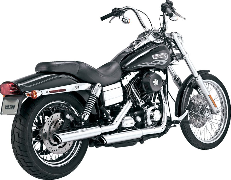 Vance & Hines Twin Slash Slip-On Mufflers With PCX Technology In Chrome For Harley-Davidson 1991-2017 Dyna Models