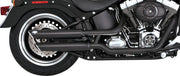 Vance & Hines Twin Slash Slip-Ons With PCX Technology In Black For Harley-Davidson 2007-2017 Softail Fat Boy Models