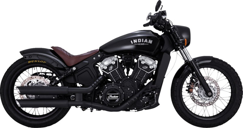 Vance & Hines Twin Slash 3 Inch Slip-Ons With PCX Technology In Black For Indian 2015-2024 Scout Models