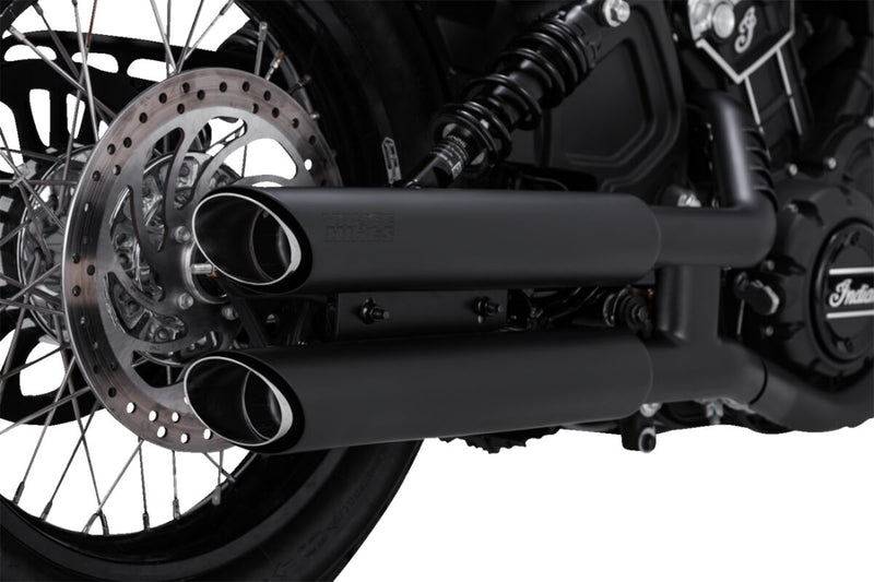 Vance & Hines Twin Slash 3 Inch Slip-Ons With PCX Technology In Black For Indian 2015-2024 Scout Models