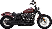 Vance & Hines Twin Slash Slip-On Mufflers With PCX Technology In Black For Harley-Davidson 2018-2024 Softail Models