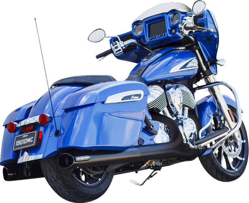 S&S Cycle 4" Broadhead Slip-On Mufflers for 2014-2026 INDIAN Black Pair