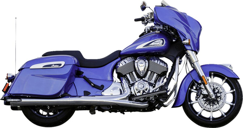 S&S Cycle 4" Broadhead Slip-On Mufflers for 2014-2026 INDIAN Chrome Pair #550-1076