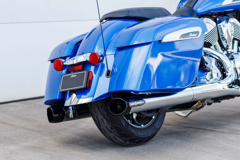 S&S Cycle 4" Broadhead Slip-On Mufflers for 2014-2026 INDIAN Chrome Pair