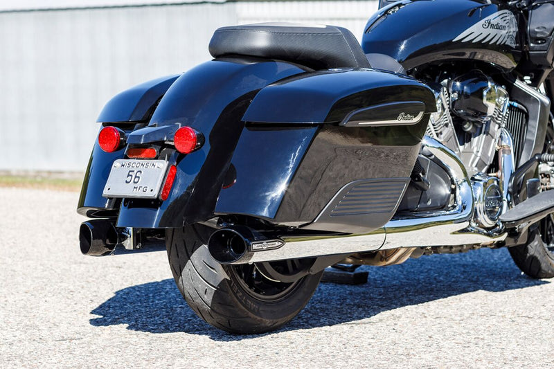 S&S Cycle 4" Broadhead Slip-On Mufflers for 2014-2026 INDIAN Chrome Pair #550-1076