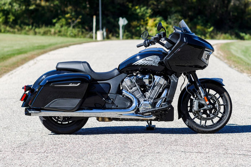 S&S Cycle 4" Broadhead Slip-On Mufflers for 2014-2026 INDIAN Chrome Pair #550-1076