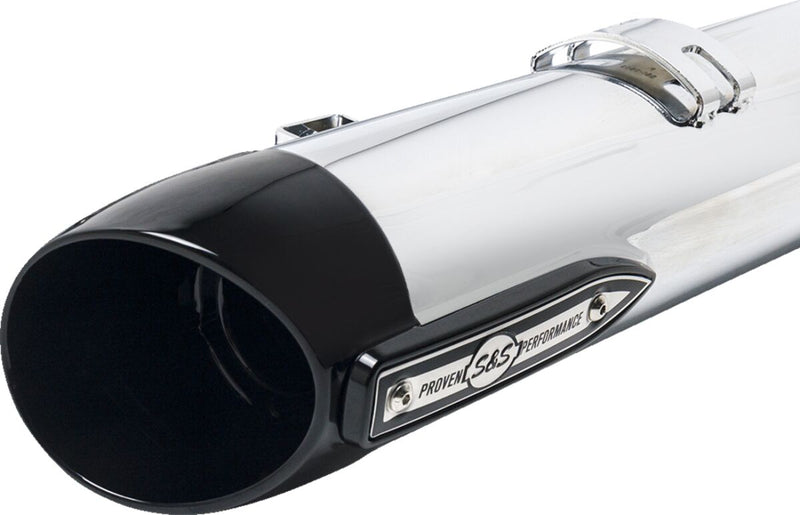 S&S Cycle 4" Broadhead Slip-On Mufflers for 2014-2026 INDIAN Chrome Pair #550-1076
