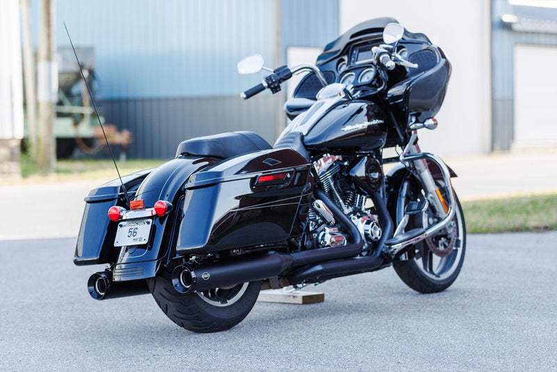 S&S Cycle 4-1/2" GNX Slip-On Mufflers for 1995-2016 Harley-Davidson Guardian Black Pair