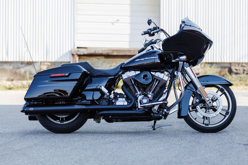 S&S Cycle 4-1/2" GNX Slip-On Mufflers for 1995-2016 Harley-Davidson Guardian Black Pair