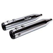 S&S Cycle 4-1/2" GNX Slip-On Mufflers for 1995-2016 Harley-Davidson Chrome Silver Pair