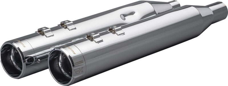 Khrome Werks 4-1/2" Hp-plus® Slip-on Mufflers - Pair, Straight Can - Chrome for Harley-Davidson Touring 2017-2025