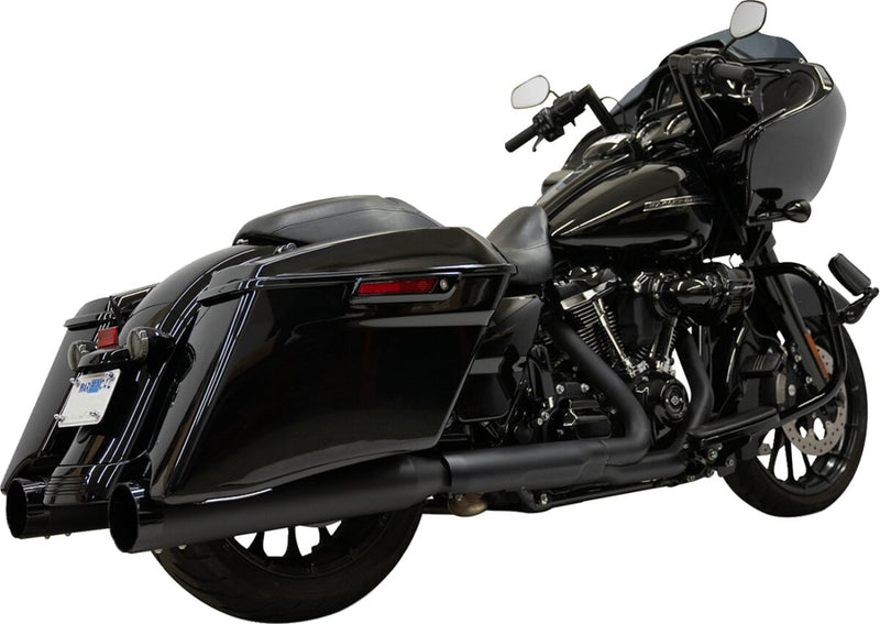 Bassani Xhaust 4-1/2" Slip-On Mufflers for 2017-2025 Harley-Davidson Black Straight Can Pair