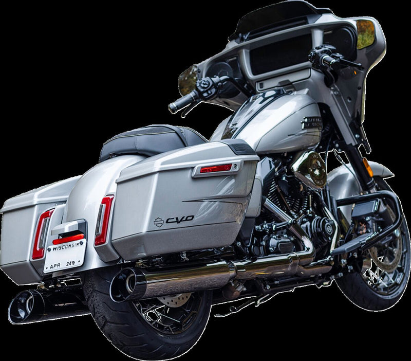 S&S Cycle 4-1/2" MK45 Performance Slip-On Mufflers for 2017-2025 Harley-Davidson Lava Chrome Pair