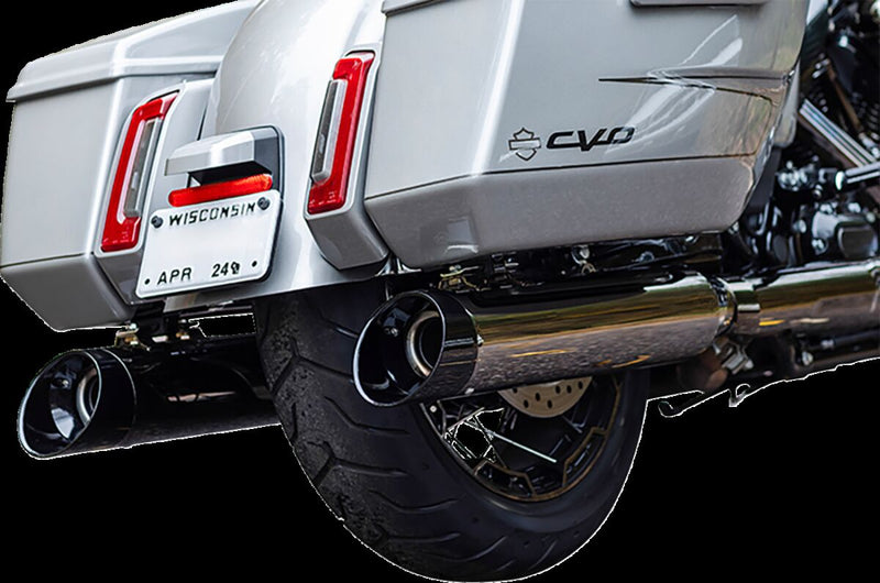 S&S Cycle 4-1/2" MK45 Performance Slip-On Mufflers for 2017-2025 Harley-Davidson Lava Chrome Pair #550-1113