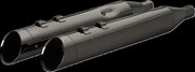 Khrome Werks 4-1/2" HP-Plus® Slip-On Mufflers with Edge Tip for 2017-2026 Harley-Davidson Black Chrome Pair Black| Chrome| Eclipse #201935